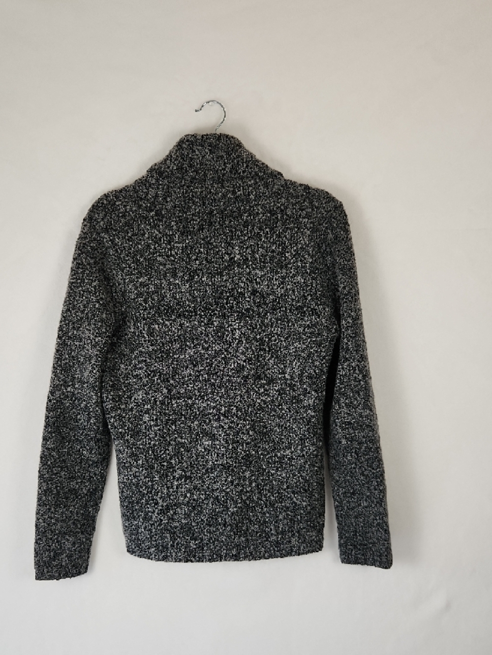 croft & barrow Marled Gray Shawl-Collar Button Sweater - Picture 4 of 16
